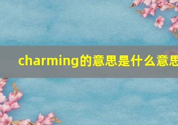 charming的意思是什么意思