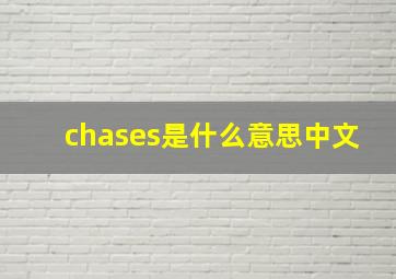 chases是什么意思中文