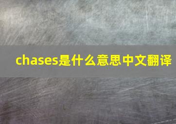 chases是什么意思中文翻译