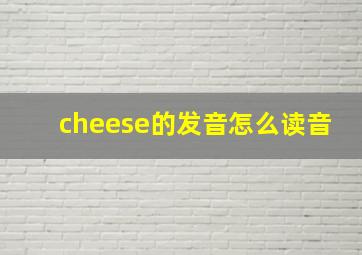 cheese的发音怎么读音