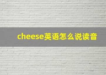 cheese英语怎么说读音