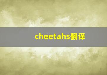 cheetahs翻译