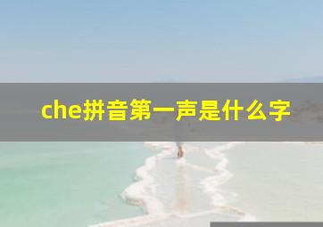 che拼音第一声是什么字