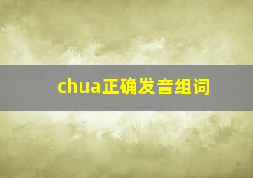 chua正确发音组词