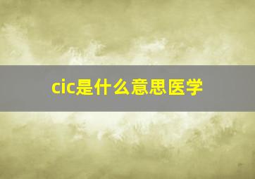 cic是什么意思医学