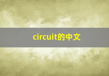 circuit的中文