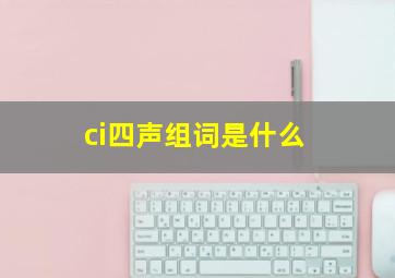 ci四声组词是什么