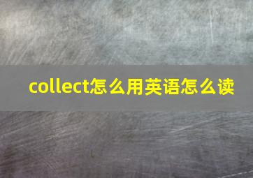 collect怎么用英语怎么读