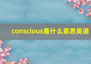 conscious是什么意思英语