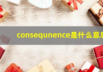 consequnence是什么意思