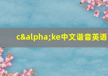 cαke中文谐音英语