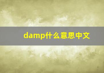 damp什么意思中文