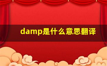 damp是什么意思翻译