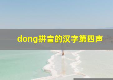 dong拼音的汉字第四声