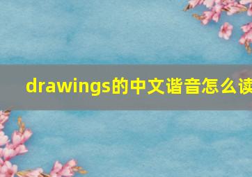 drawings的中文谐音怎么读