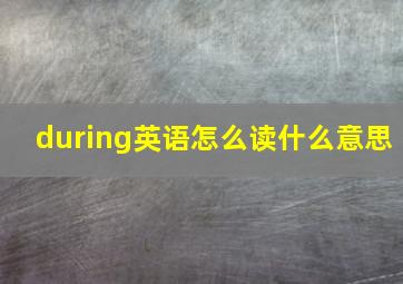 during英语怎么读什么意思