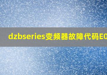 dzbseries变频器故障代码E013