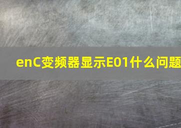 enC变频器显示E01什么问题