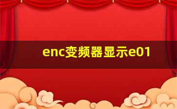 enc变频器显示e01