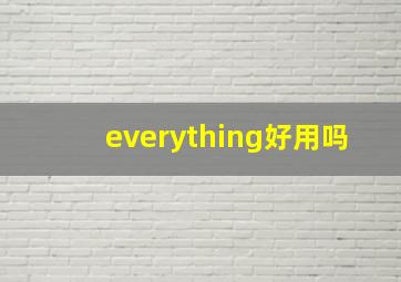 everything好用吗