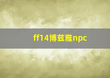 ff14博兹雅npc