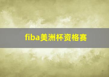 fiba美洲杯资格赛