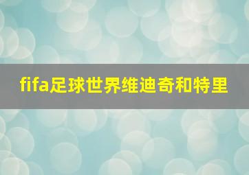 fifa足球世界维迪奇和特里