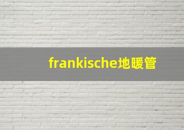 frankische地暖管