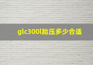 glc300l胎压多少合适