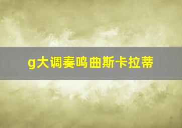 g大调奏鸣曲斯卡拉蒂