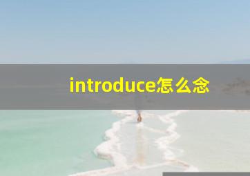 introduce怎么念