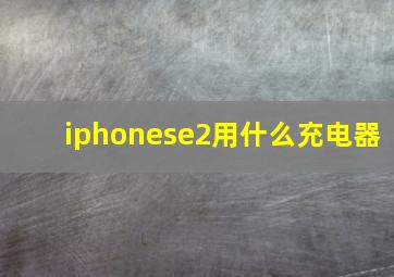 iphonese2用什么充电器