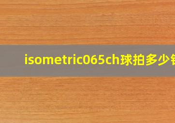 isometric065ch球拍多少钱