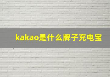 kakao是什么牌子充电宝