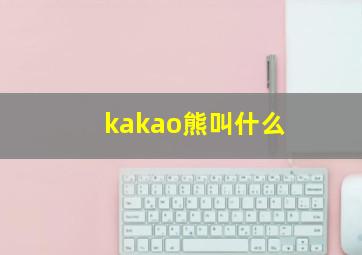 kakao熊叫什么