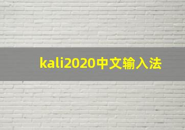 kali2020中文输入法