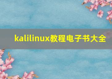 kalilinux教程电子书大全