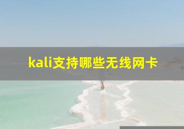 kali支持哪些无线网卡