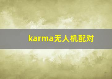 karma无人机配对