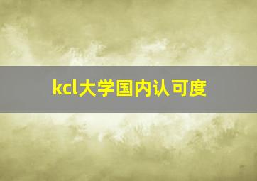 kcl大学国内认可度