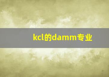 kcl的damm专业