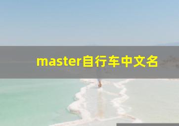 master自行车中文名