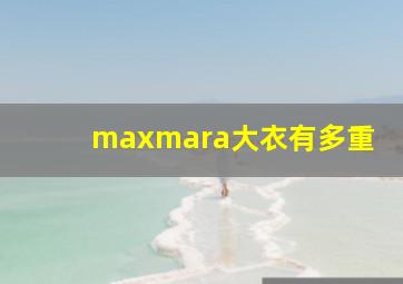 maxmara大衣有多重