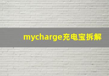 mycharge充电宝拆解