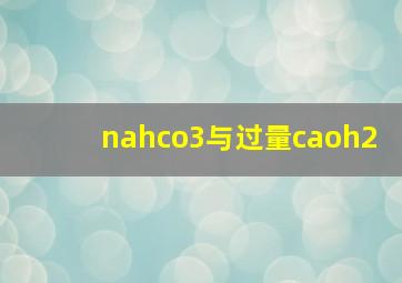 nahco3与过量caoh2