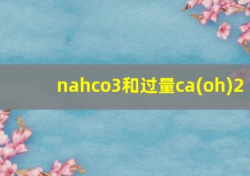 nahco3和过量ca(oh)2