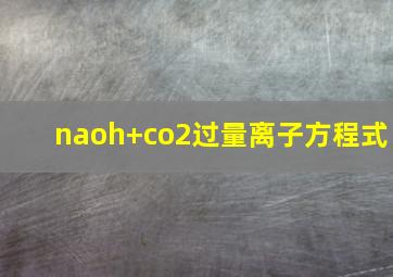 naoh+co2过量离子方程式