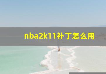 nba2k11补丁怎么用