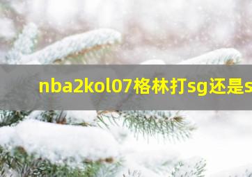 nba2kol07格林打sg还是sf