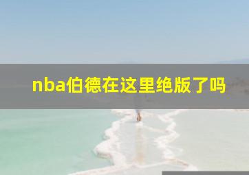 nba伯德在这里绝版了吗